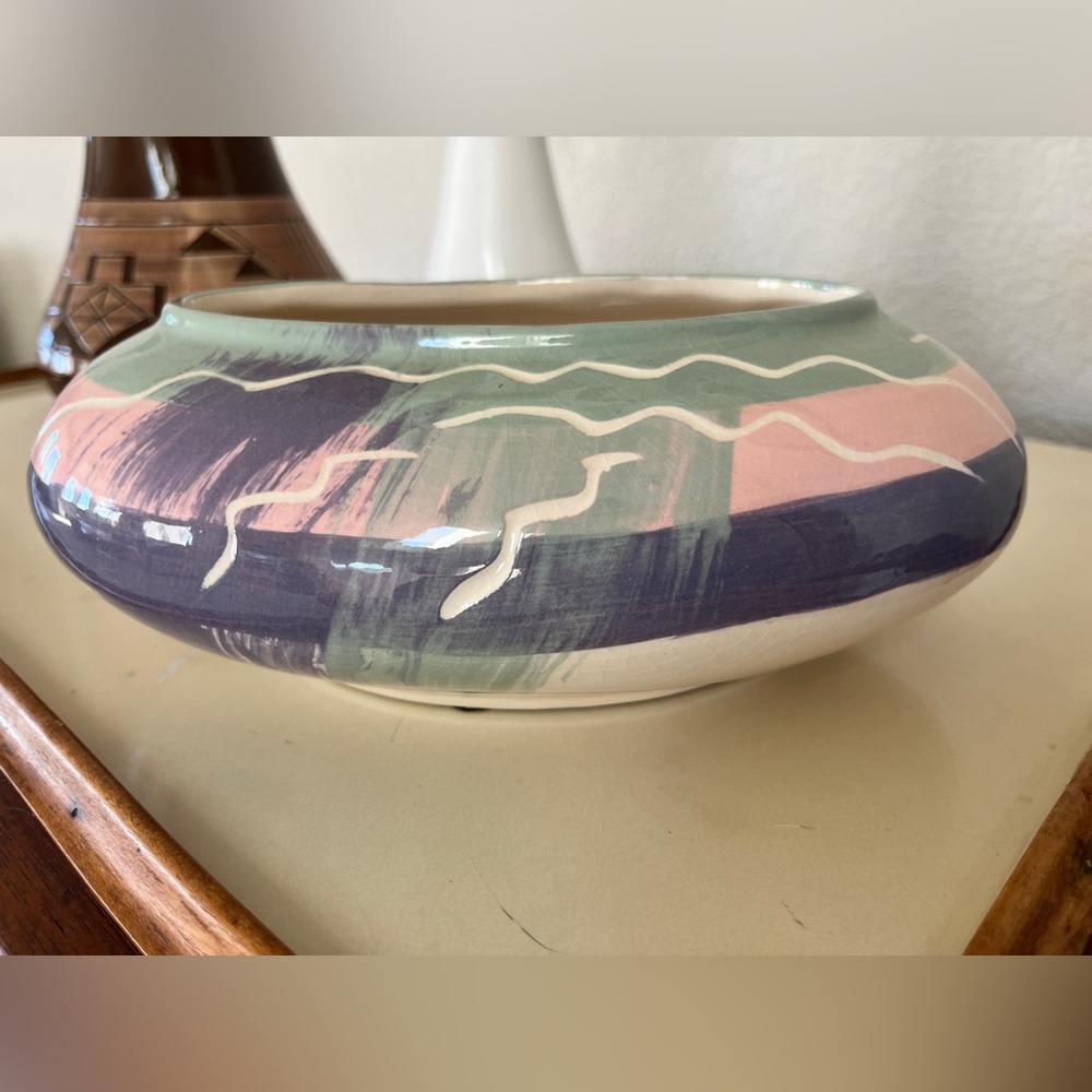 Vintage Pastel Ceramic Bowl